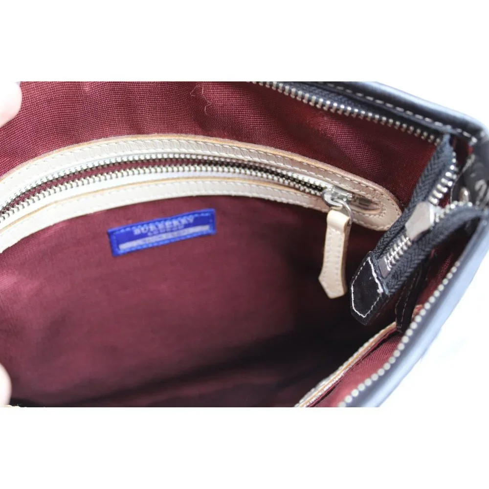 Burberry Black and white Check Crossbody Bag - Picture 6 of 9